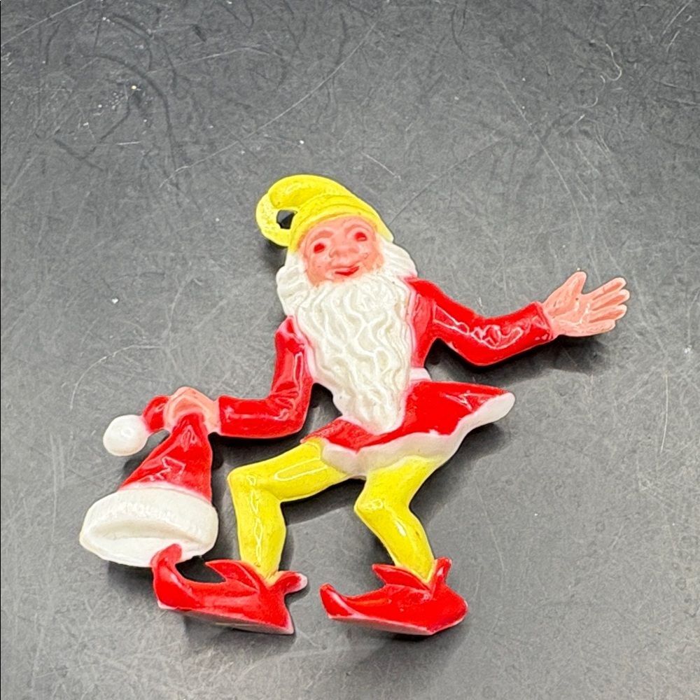 Vintage 1950's Plastic Elf Santa Hat USA